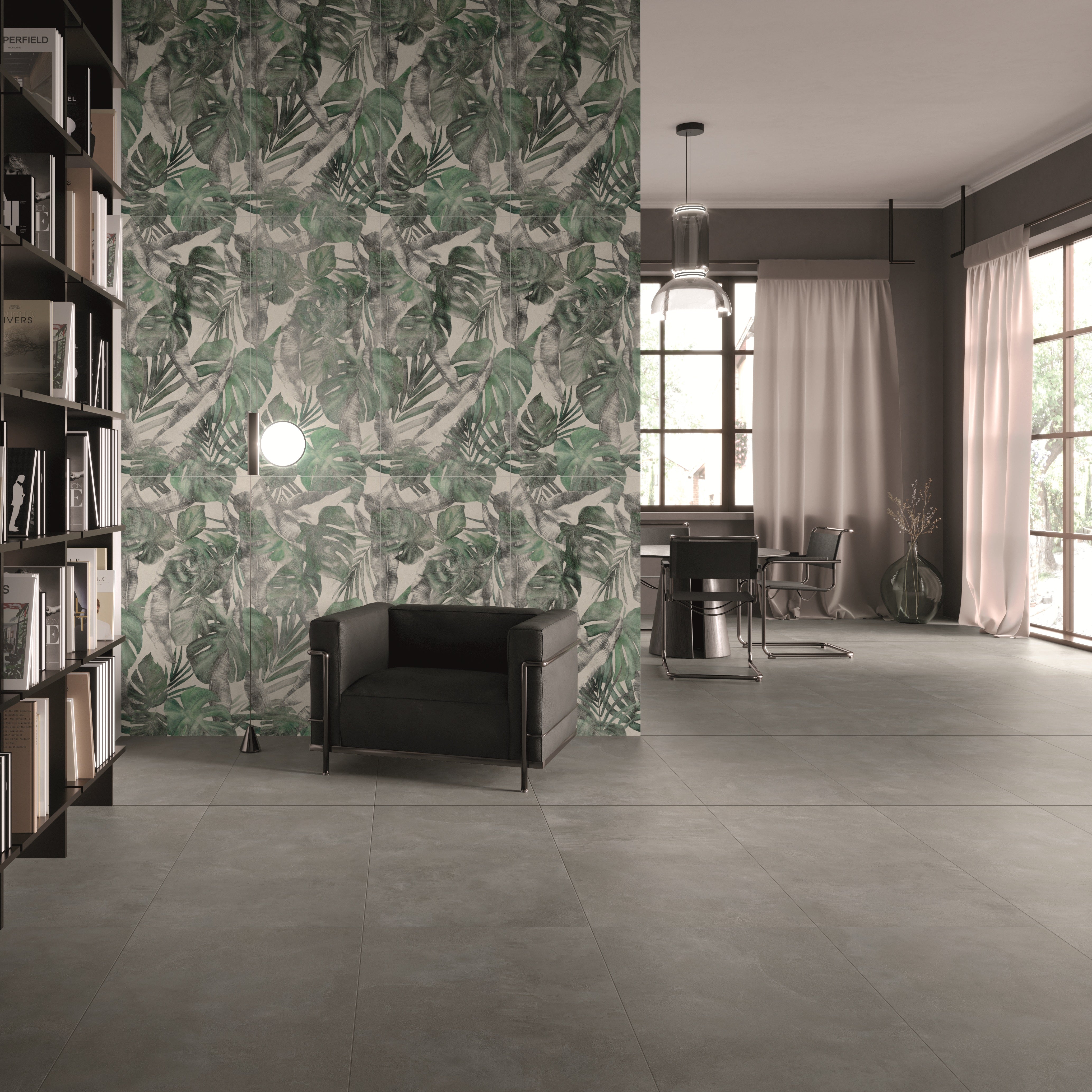 EXPRESSION-GRES PORCELLANATO-EFFETTO CEMENTO-81X81-COLORE NERO