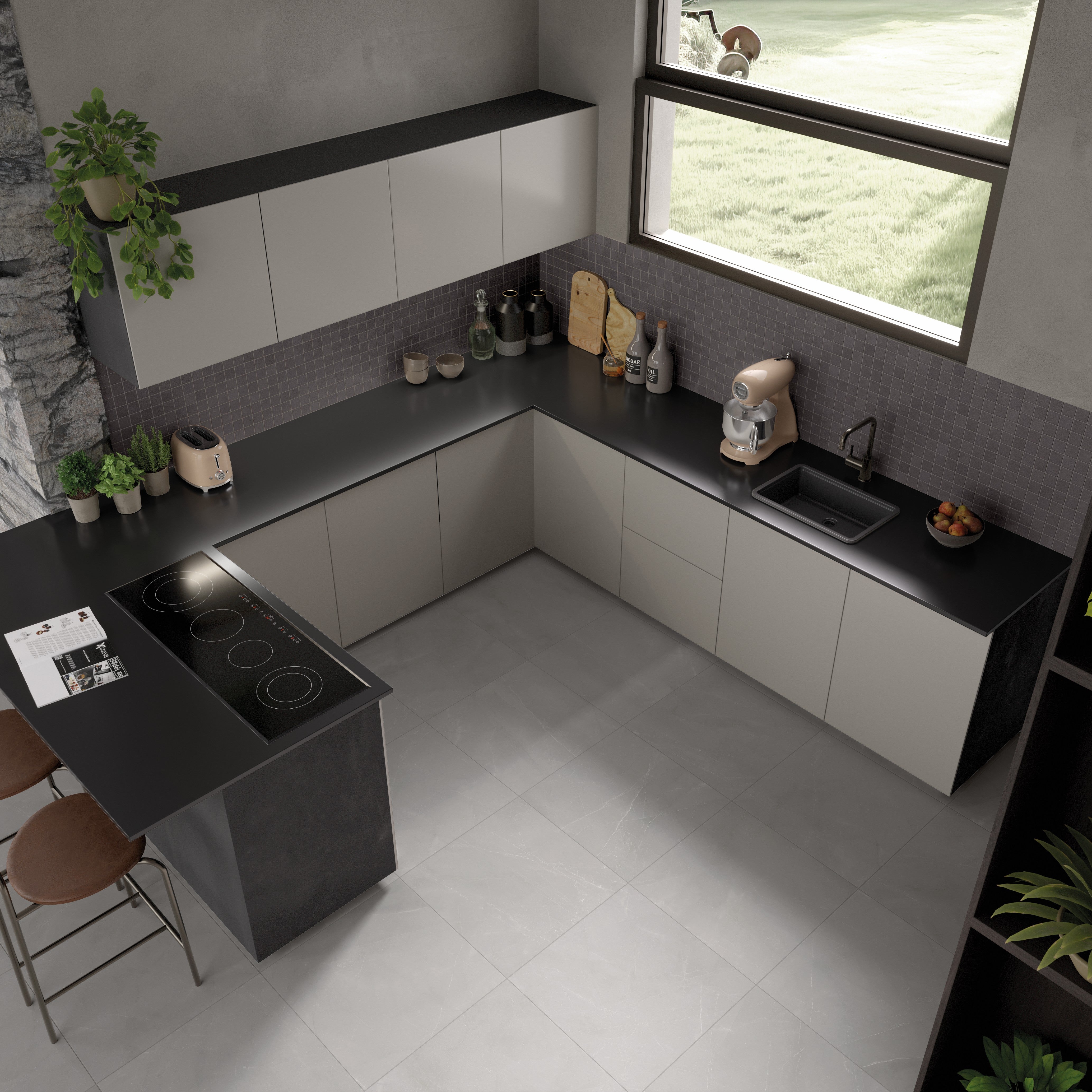 LONDON-GRES PORCELLANATO-EFFETTO PIETRA-60X120-COLORE GRIGIO