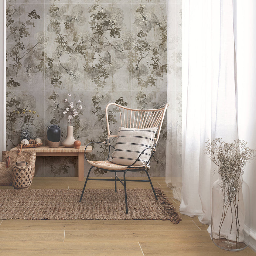 MURALE-GRES PORCELLANATO-EFFETTO CARTA DA PARATI-COLORE ARGENTO-CAMPIONE GRATUITO