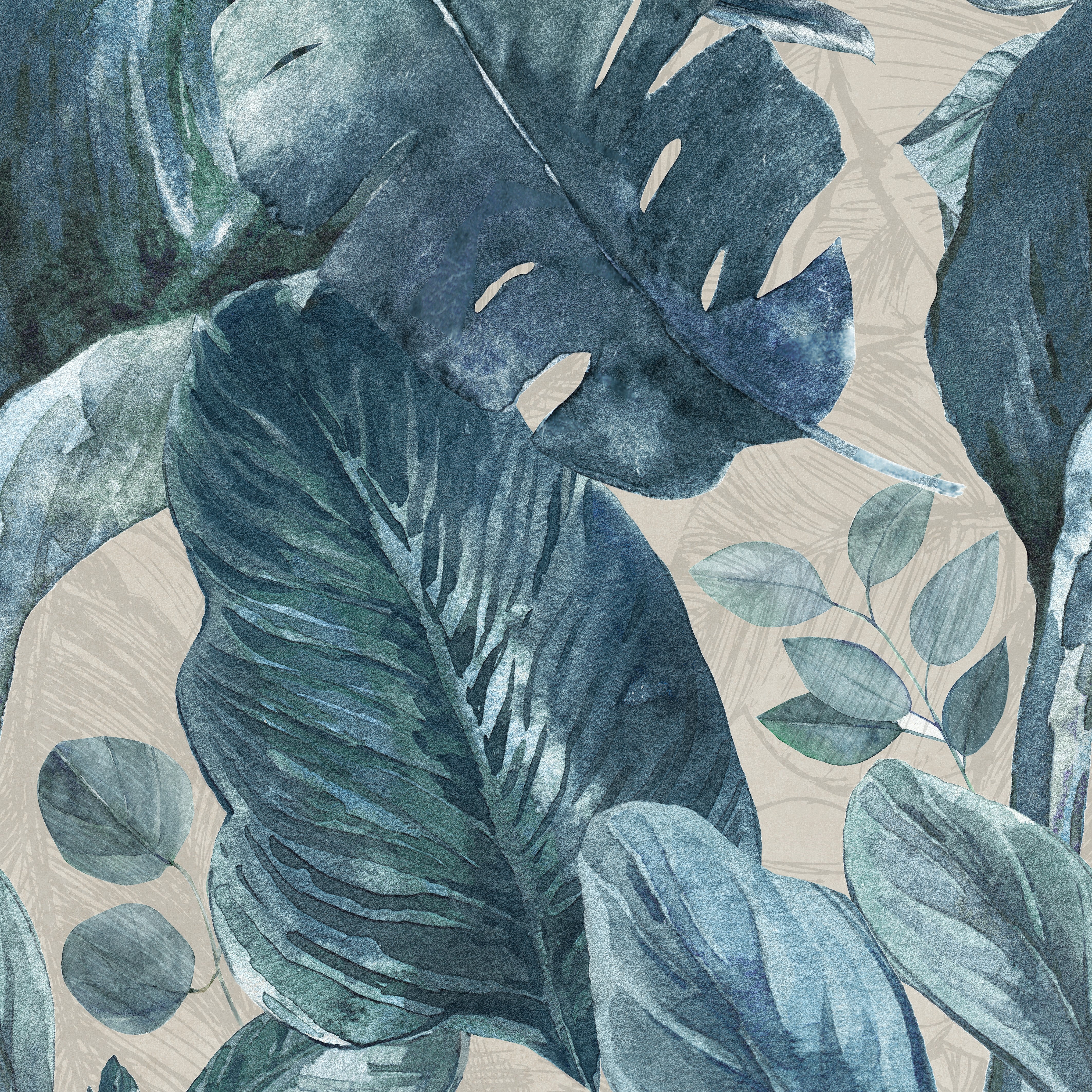 MURALE-GRES PORCELLANATO-EFFETTO CARTA DA PARATI-COLORE BLU-CAMPIONE GRATUITO