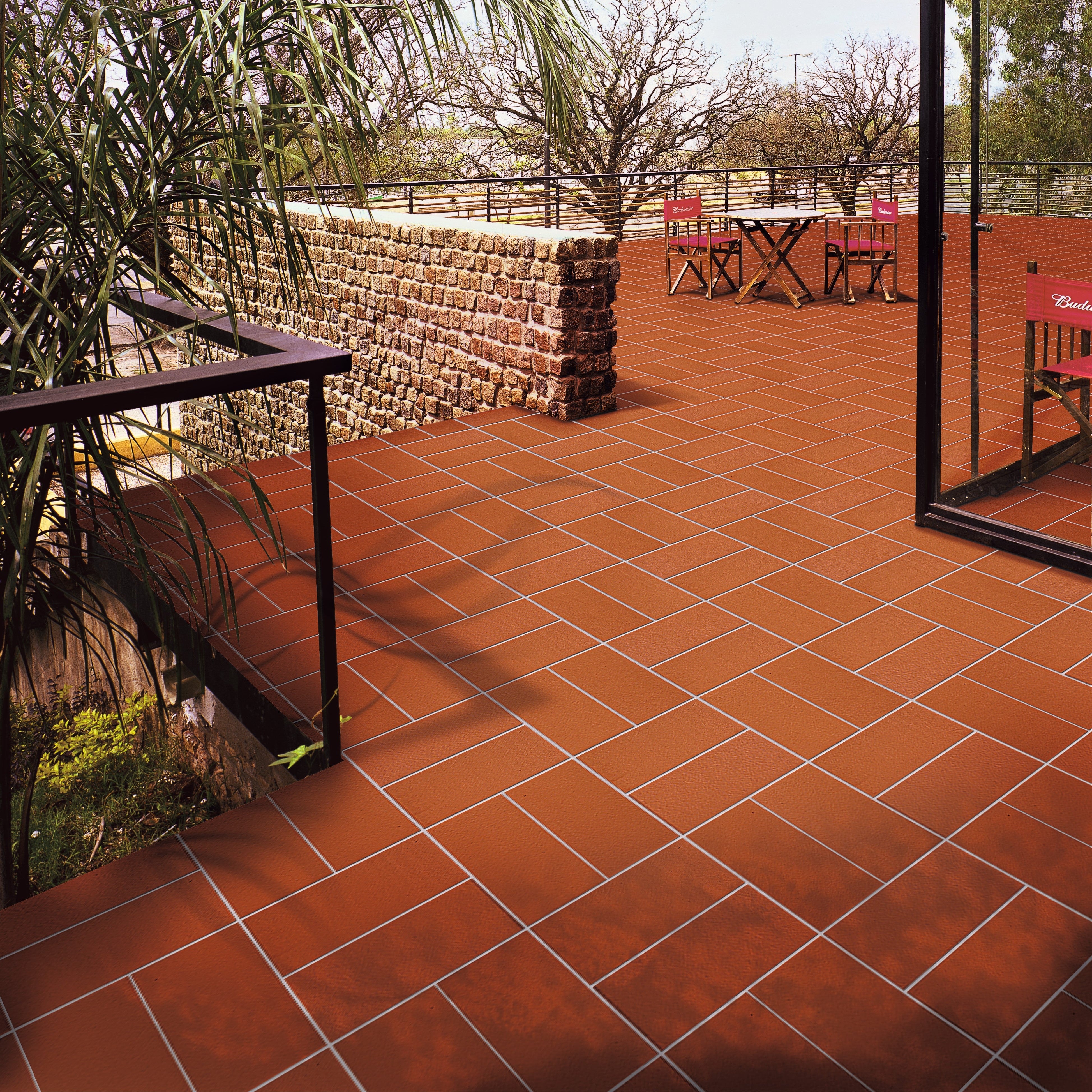 COTTO ARROTATO IN-OUT-EFFETTO NATURALE-25x25-COLORE COTTO