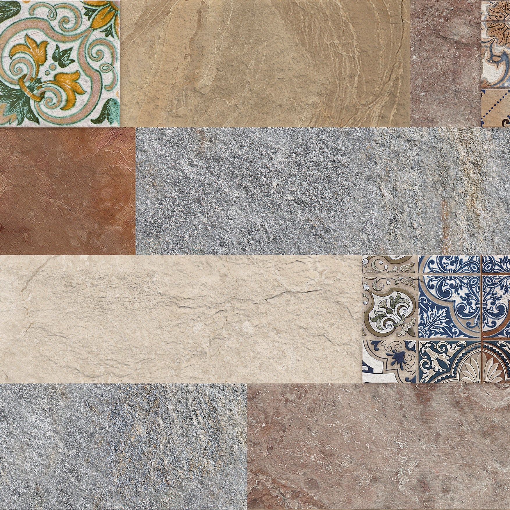 COSMOS-GRES PORCELLANATO-EFFETTO MURETTO-COLORE COMBOMIX-CAMPIONE GRATUITO