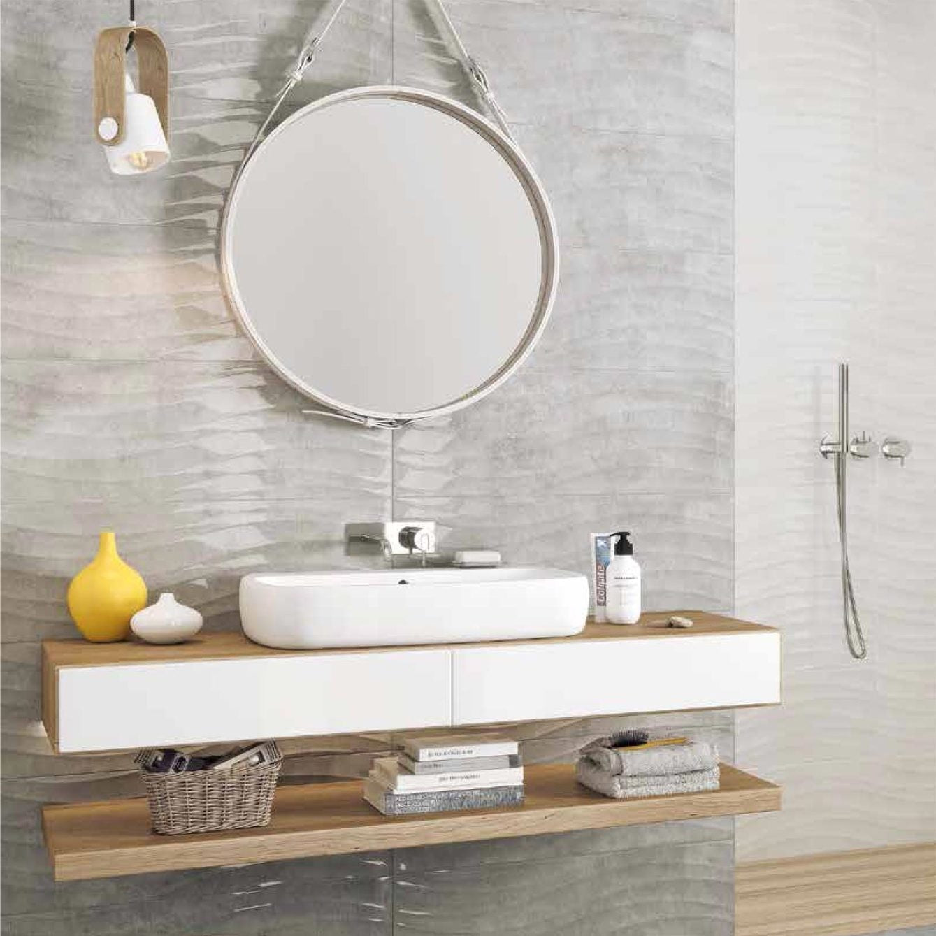 DYNAMICA-GRES PORCELLANATO-EFFETTO RIVESTIMENTO-COLORE BIANCO-CAMPIONE GRATUITO