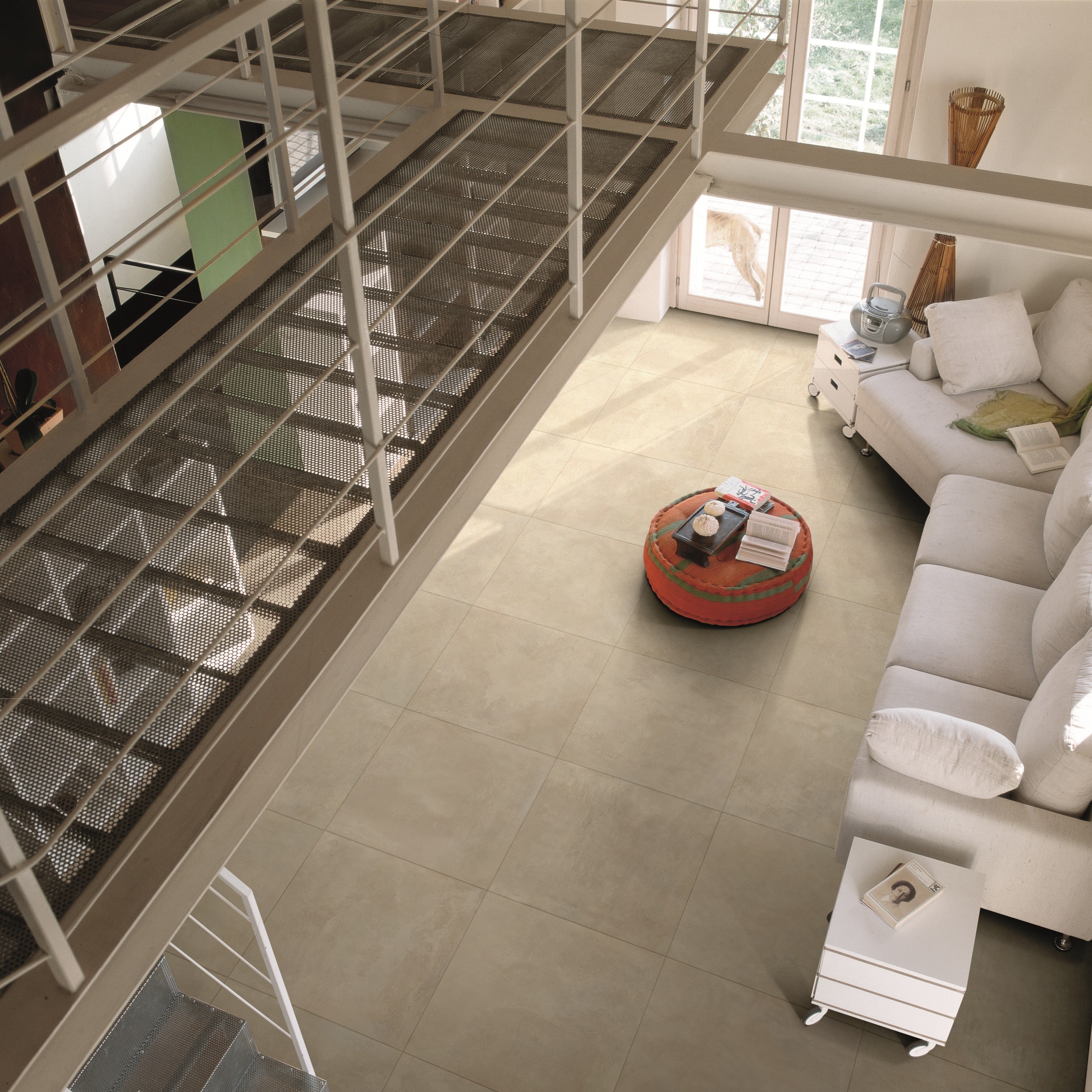 EXPRESSION-GRES PORCELLANATO-EFFETTO CEMENTO-81X81-COLORE BEIGE