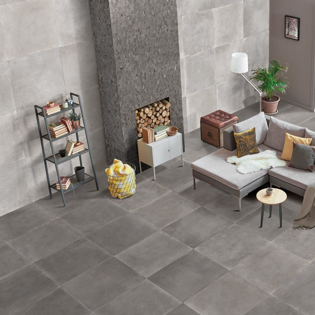 FRESCO-GRES PORCELLANATO-EFFETTO CEMENTO-81X81-COLORE GRIGIO