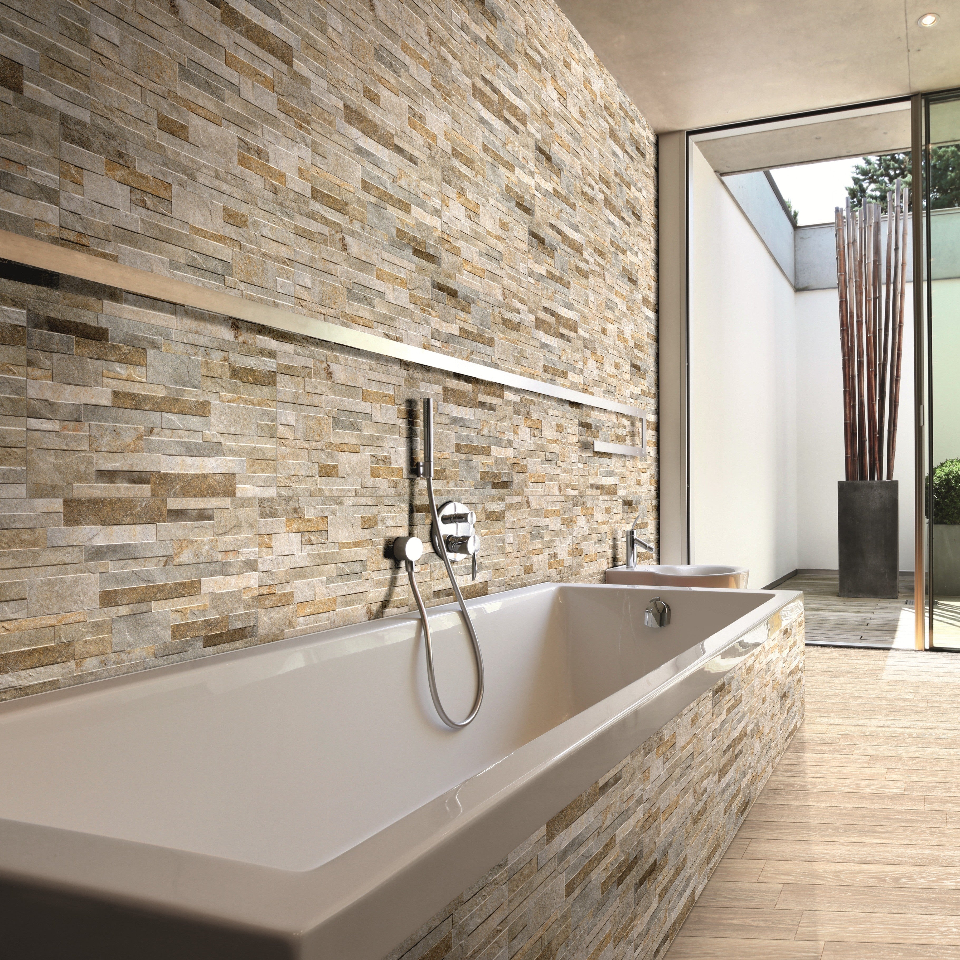 GLOBE-GRES PORCELLANATO-EFFETTO MURETTO-COLORE GRIGIO-CAMPIONE GRATUITO