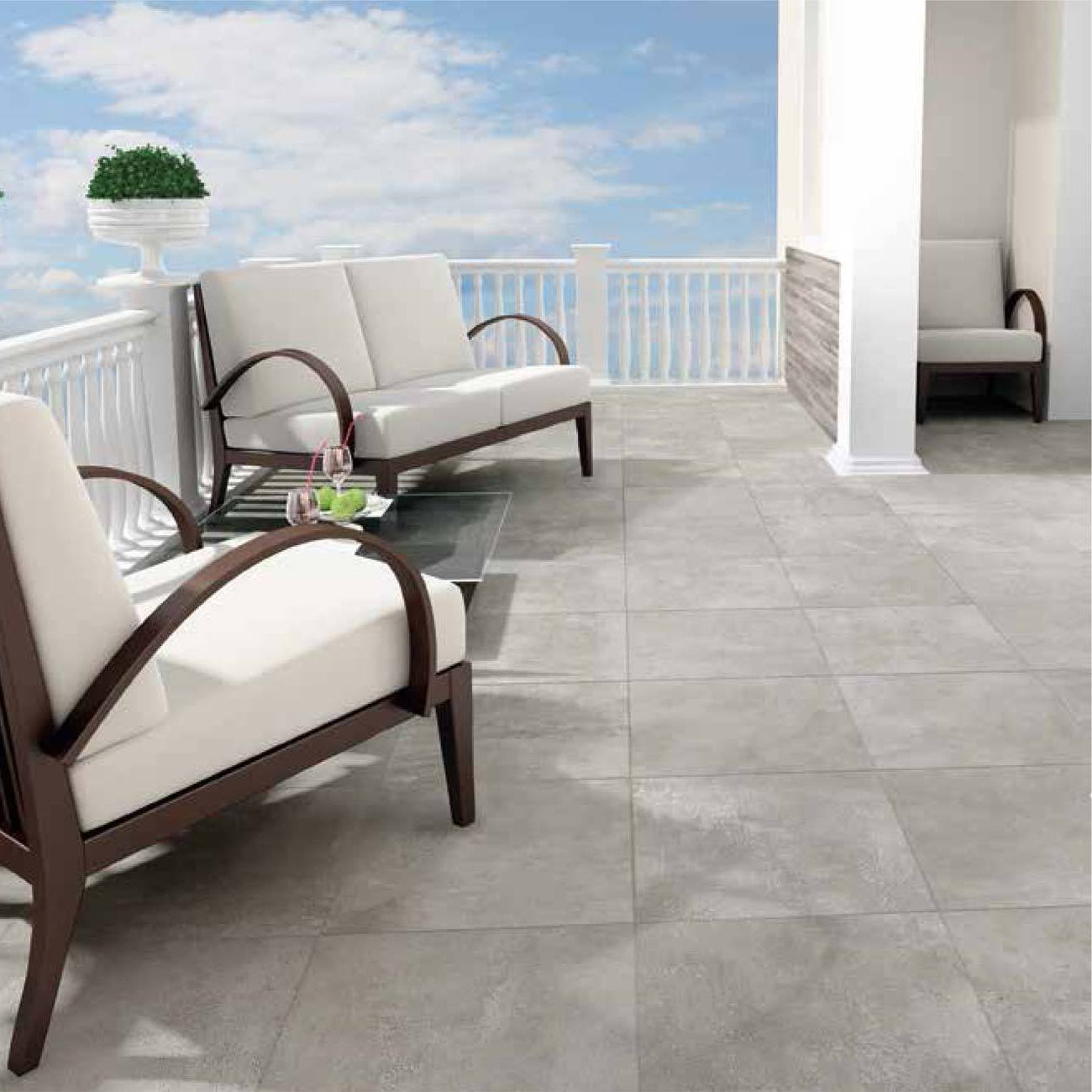 BASICO-GRES PORCELLANATO-OUTDOOR-20MM-EFFETTO PIETRA-60X60-COLORE GRIGIO