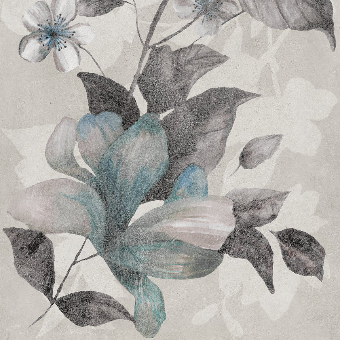 MURALE-GRES PORCELLANATO-EFFETTO CARTA DA PARATI-COLORE GRIGIO-CAMPIONE GRATUITO