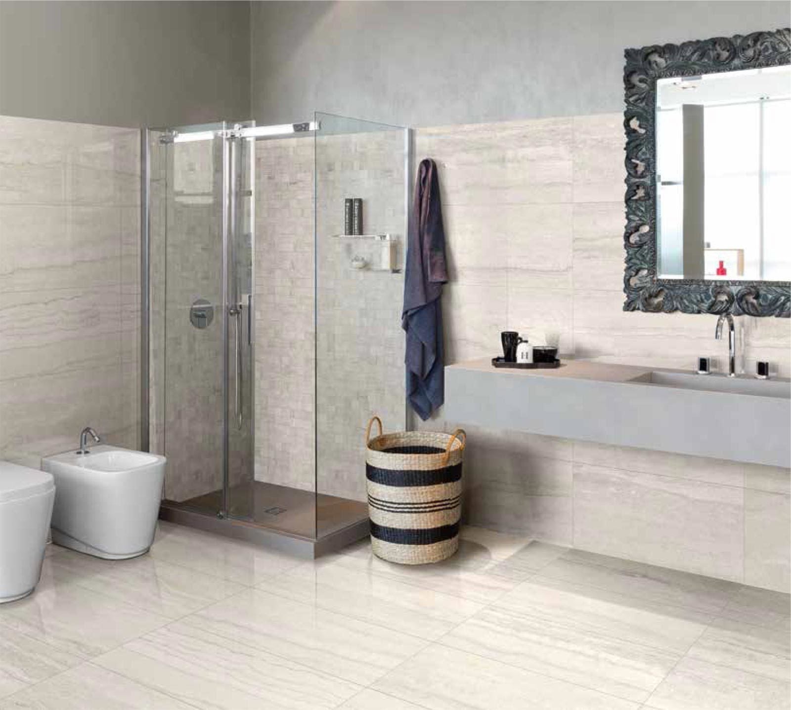 TRIENNALE-GRES PORCELLANATO-EFFETTO MARMO-30X60-COLORE BIANCO