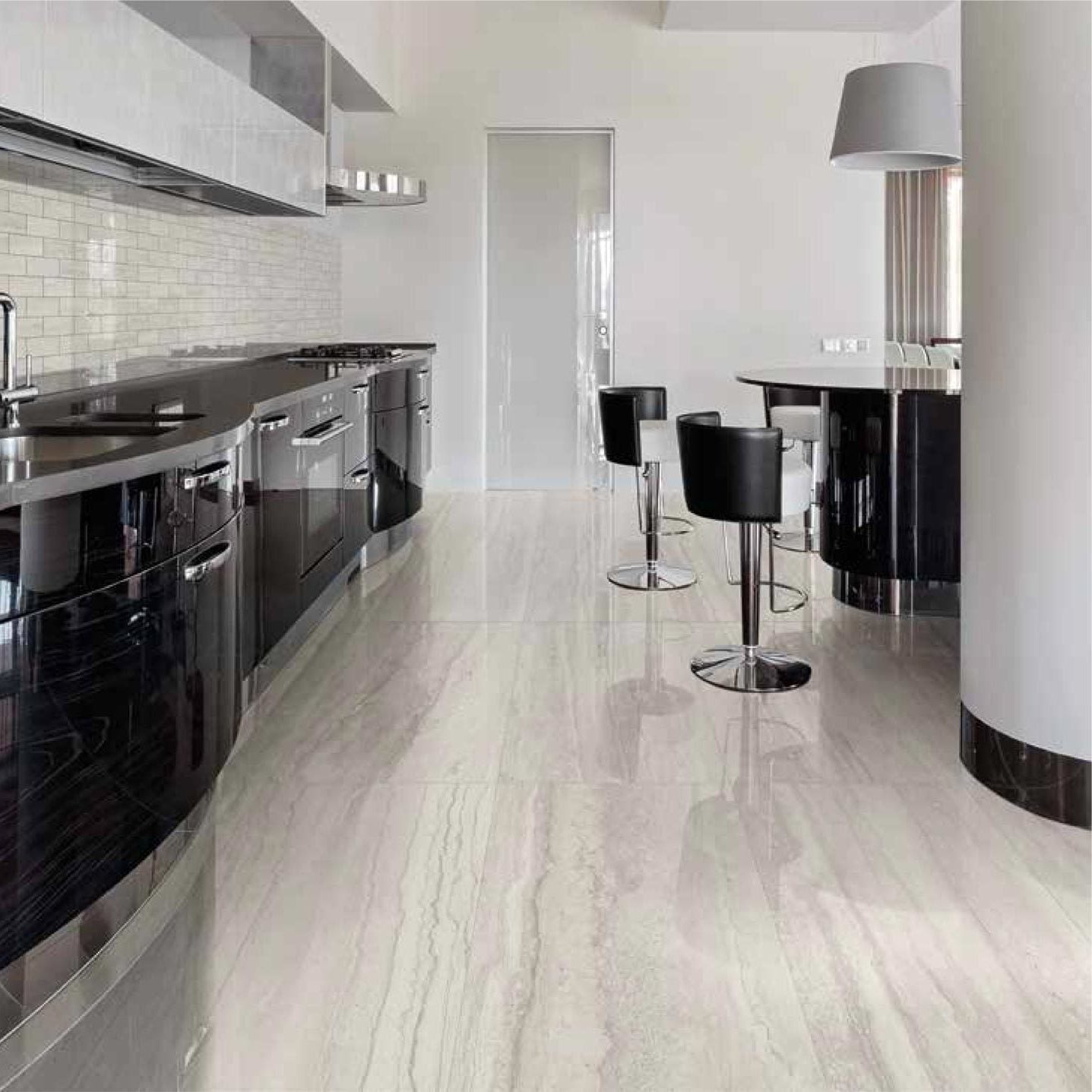 TRIENNALE-GRES PORCELLANATO-EFFETTO MARMO-30X60-COLORE GRIGIO