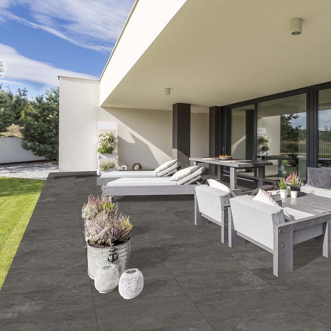 MISTERIOSA-GRES PORCELLANATO-OUTDOOR-20MM-EFFETTO PIETRA-60X60-COLORE NERO