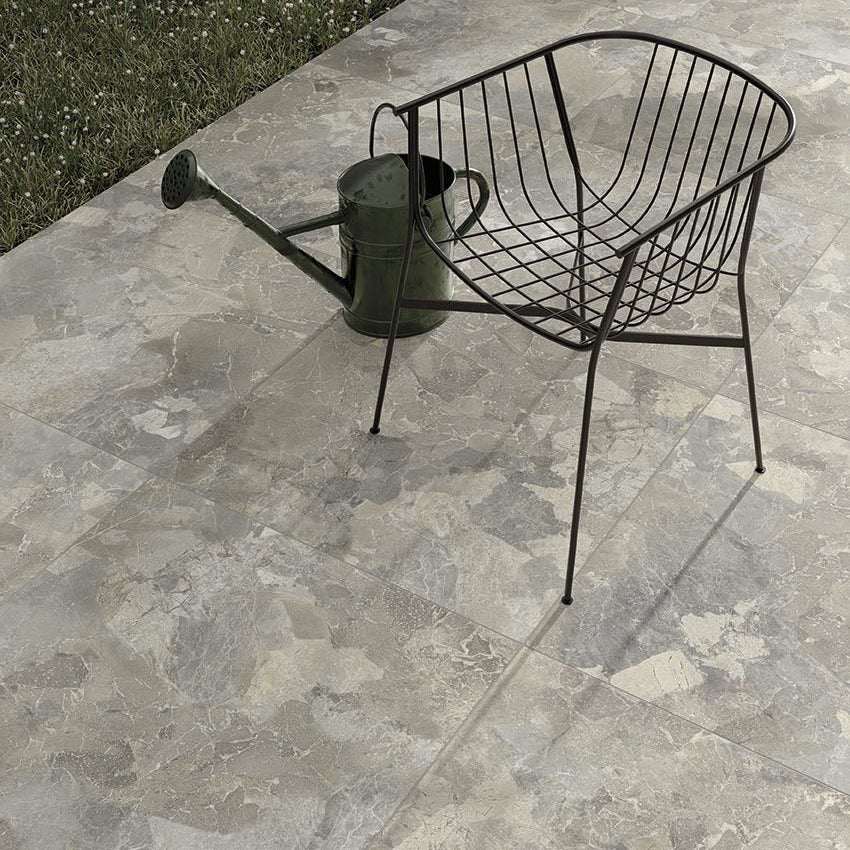 CONCRETE-GRES PORCELLANATO-OUTDOOR-20MM-EFFETTO PIETRA-60X60-COLORE GRIGIO