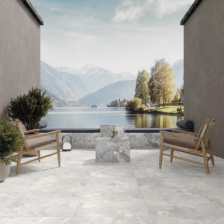 CONCRETE-GRES PORCELLANATO-OUTDOOR-20MM-EFFETTO PIETRA-60X60-COLORE BIANCO