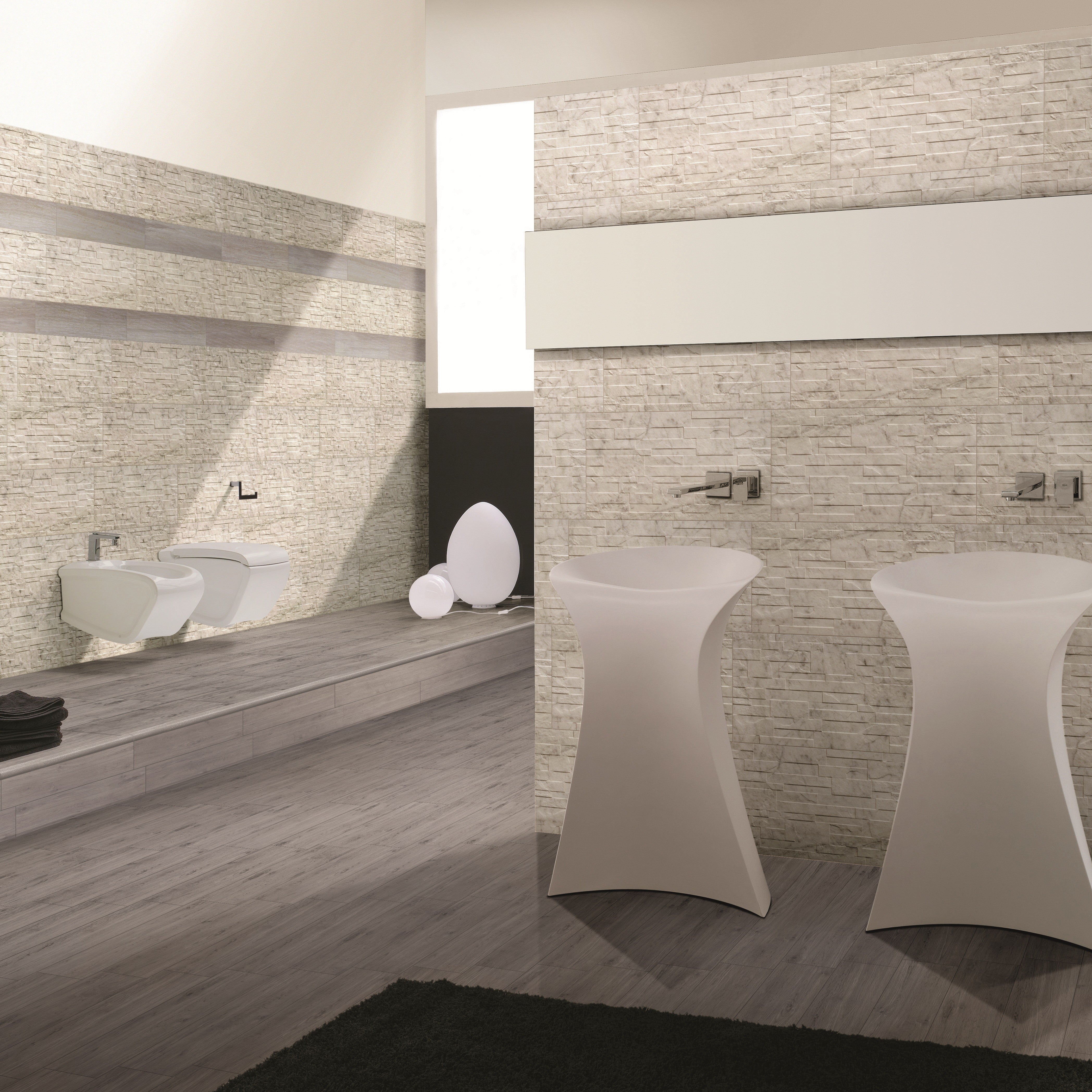 GLOBE-GRES PORCELLANATO-EFFETTO MURETTO-COLORE BIANCO-CAMPIONE GRATUITO