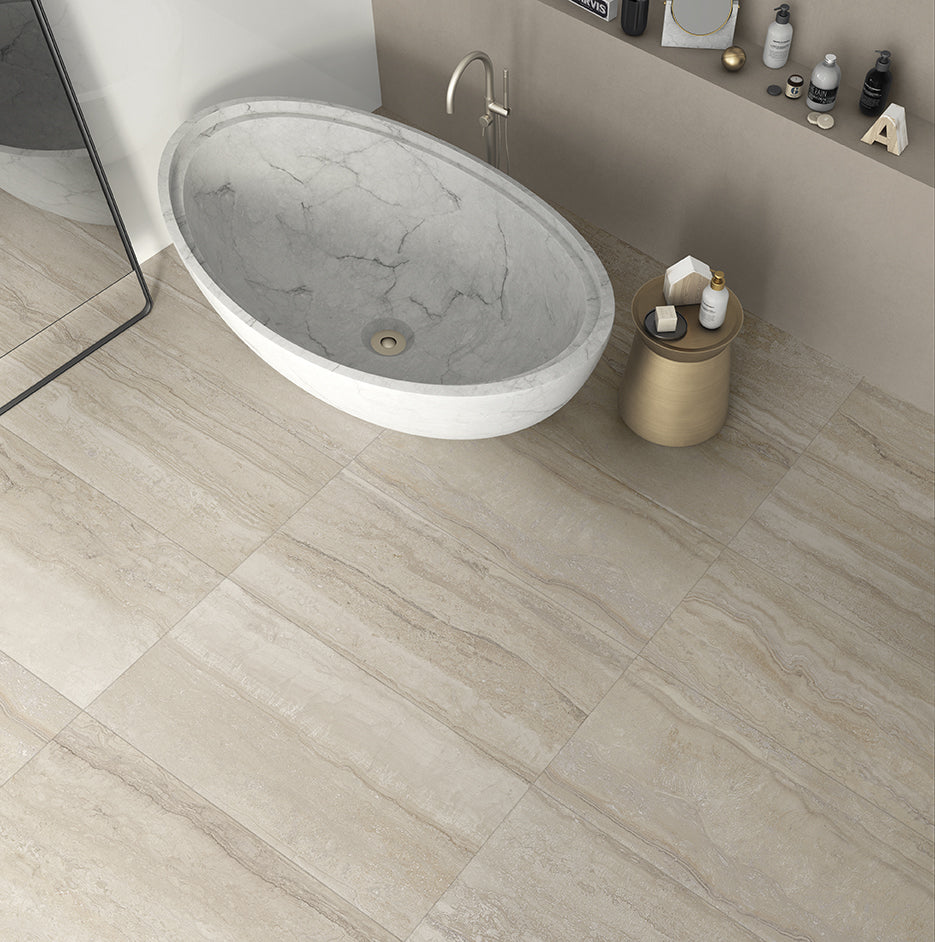 TRIENNALE-GRES PORCELLANATO-EFFETTO MARMO-60X60-COLORE BEIGE