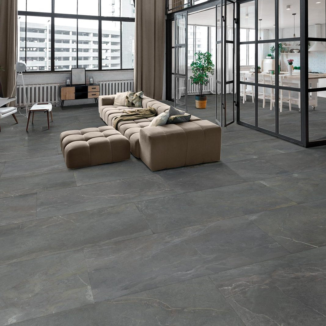 COLORADO-GRES PORCELLANATO-EFFETTO MARMO-60X60-COLORE NERO